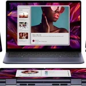 Dell Inspiron 14 7445 <br>2-in-1 Business Laptop <br> AMD Ryzen 5 8640HS 6-Core Processor <br> 8-GB Ram | 512-GB SSD <br>AMD Radeon Graphics <br> 14" Full HD+ 1200p WVA IPS <br>CV Touch Screen<br> WavesMaxx Audio Backlit KB FP Reader <br>Window 11 (Midnight Blue, NEW)